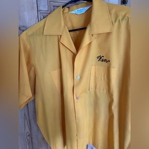 Vintage Bowling yellow Shirt -XL